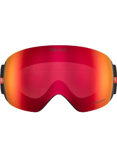 Prada Linea Rossa For Oakley Snow Goggles In Black ,red