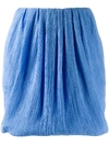 Nina Ricci Micro-pleated Mini Skirt In Blue