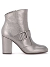 CHIE MIHARA GORU ANKLE BOOT IN GRAY LAMINATED LEATHER,11168104