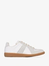 MAISON MARGIELA WHITE AND GREY REPLICA LEATHER SNEAKERS,S58WS0109P189514592974