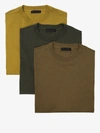 PRADA PRADA ROUND NECK COTTON T-SHIRTS SET,UJM4921UOB14625229