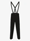 VISVIM BLACK HIGH WAIST CAMUS STRAIGHT LEG TROUSERS,11920500801813777708