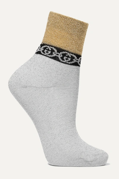Gucci Metallic Jacquard-knit Socks