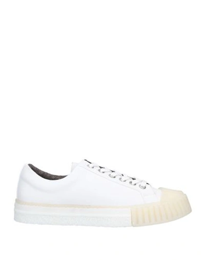 Adieu Leather Sneakers, White In White