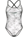 OFF-WHITE BLACK LACE BODYSUIT,OWUA021E19757077