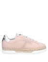 Tod's Gomma Suede Sneaker In Pink