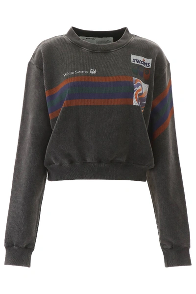 Off-white Printed Sweatshirt In Black,grey,orange