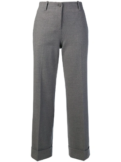 Alberto Biani Grey Wool Pants
