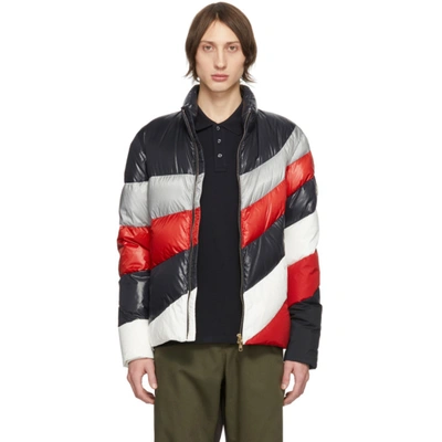 Moncler Argentiere Wave-stripe Quilted Down Jacket In Multicoloured