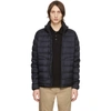 Moncler Men's Octavien Zip-front Puffer Coat W/ Packaway Hood In Blue