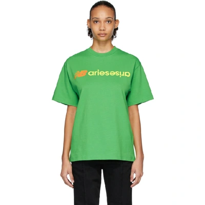 Aries Green New Balance Edition Logo T-shirt