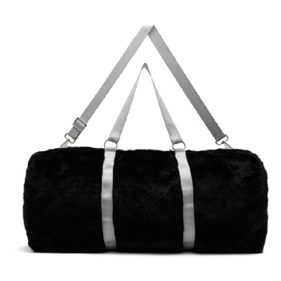 Landlord Black Large Faux-fur Duffle Bag