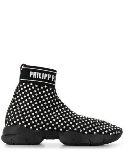 Philipp Plein Pp1978 高帮运动鞋 In Black