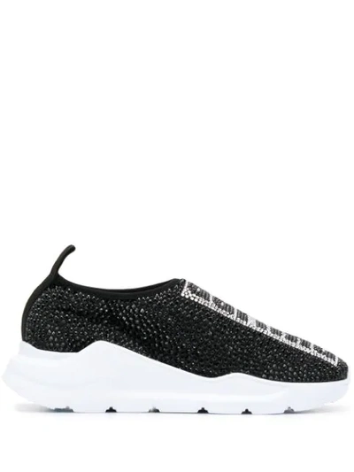 Philipp Plein Crystal Low Top Trainers In Black