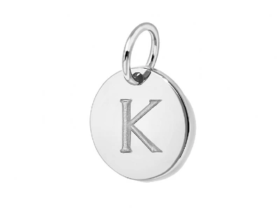 Missoma Silver Initial K Disc Pendant