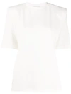 Attico Bella Cotton Jersey T-shirt In White