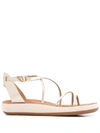 Ancient Greek Sandals Anastasia Metallic Flatform Sandals In Gold