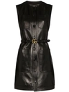 GUCCI DOUBLE G BELTED MINI DRESS