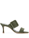 MANOLO BLAHNIK GABLE BUCKLED SANDALS