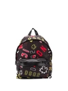 Dsquared2 Icon Print Backpack In Black