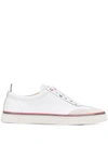 THOM BROWNE LOW-TOP CALFSKIN trainers