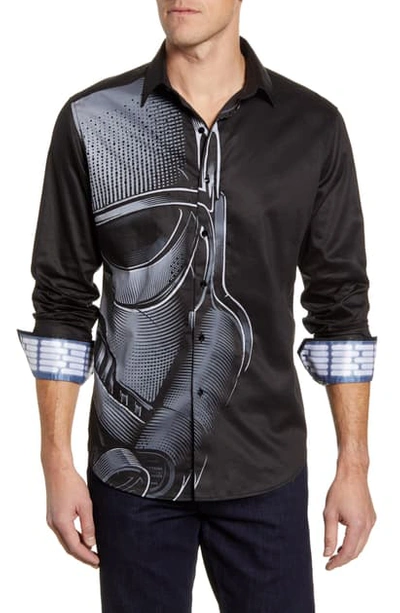 Robert Graham Men's Star Wars Lord Vader Graphic Sport Shirt In Black |  ModeSens