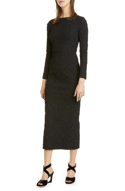 Rachel Comey Ryer Long Sleeve Midi Dress In Black