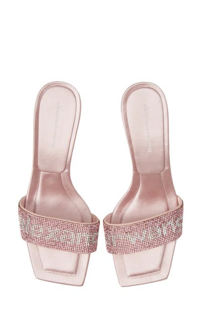 Alexander Wang Jessie Crystal Kitten Heel Sandal In Pink