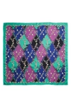 GUCCI RHOMBUS LEAVES SILK SCARF,6026503G001