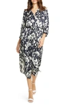 JOIE EMMALYN FLORAL SATIN MIDI SHIRTDRESS,19-5-006301-DR02324