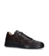 DUNHILL LEATHER ENGINE TURN SNEAKERS,14971427