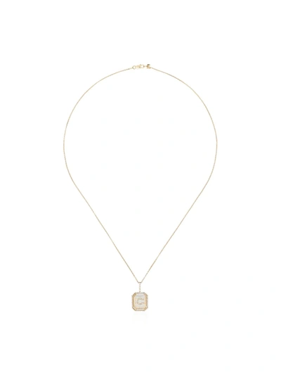 Mateo 14kt Gold Diamond C Initial Necklace