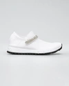 Jimmy Choo Verona Crystal Embellished Knit Sneaker In White