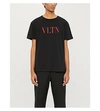 Valentino Logo-print Cotton-jersey T-shirt In Black