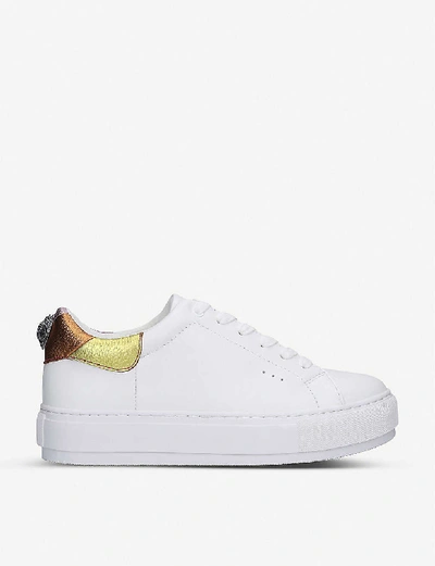 Kurt Geiger Laney Metallic-stripe Leather Trainers In Mult/other