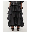 GIAMBATTISTA VALLI Tiered flared satin maxi skirt