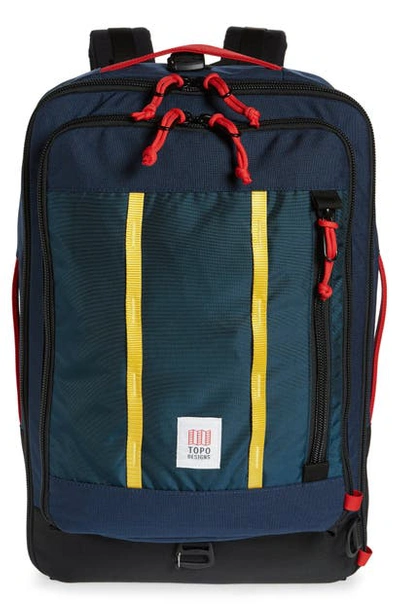 Topo Designs Explorer Travel Bag Kit In Navy/ Red