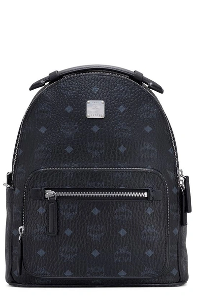 Mcm Stark 32 Visetos Coated Canvas Backpack In Black