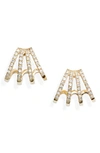 Ef Collection Diamond Multirow Huggie Earrings