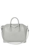 GIVENCHY 'MEDIUM ANTIGONA' SUGAR LEATHER SATCHEL - GREY,BB05100012