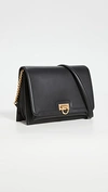 Ferragamo Medium Classic Flap Leather Shoulder Bag In Black