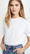 Acne Studios Cylea Cropped Embossed Cotton-jersey T-shirt In Optic White