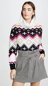 ALICE AND OLIVIA EMETT RELAXED FAIRISLE TUNIC