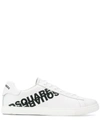 Dsquared2 Leather Logo Sneakers In White