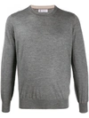 Brunello Cucinelli Regular-fit Cashmere Pullover In Grey
