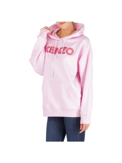 Kenzo Women's Sweatshirt Hood Hoodie Hiking In Pink