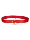 CHRISTIAN LOUBOUTIN WOMEN'S REVERSIBLE CL LOGO LEATHER BELT,400011304220