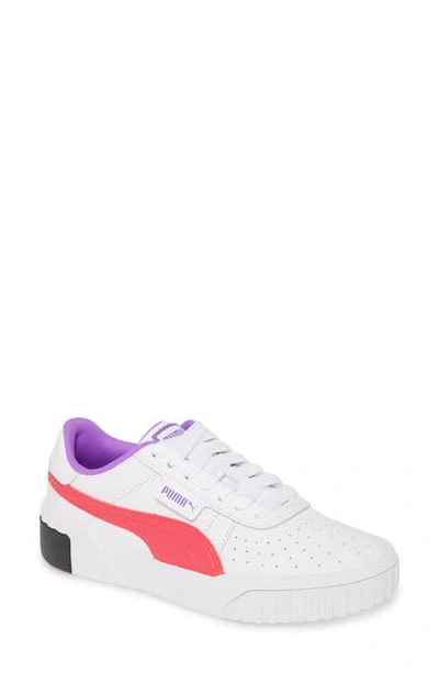 Puma Women's Cali Fashion Casual Sneakers From Finish Line In White/pink