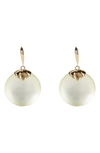 ALEXIS BITTAR ASTERIA NOVA CRUMPLED METAL CIRCLE DROP EARRINGS,AB94E020080