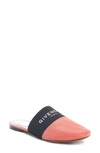 Givenchy Pointed Toe Logo Mules In Lobster